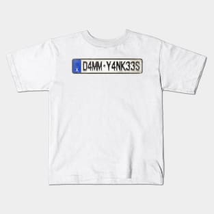 Damm Yankees - License Plate Kids T-Shirt